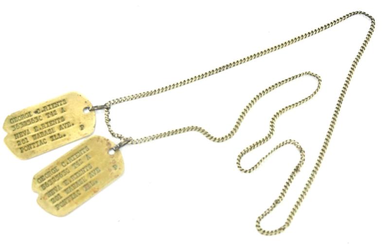 US WW2 28th Infantry Division 'Keystone' Dog-tag Set