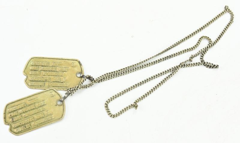 US WW2 28th Infantry Division 'Keystone' Dog-tag Set