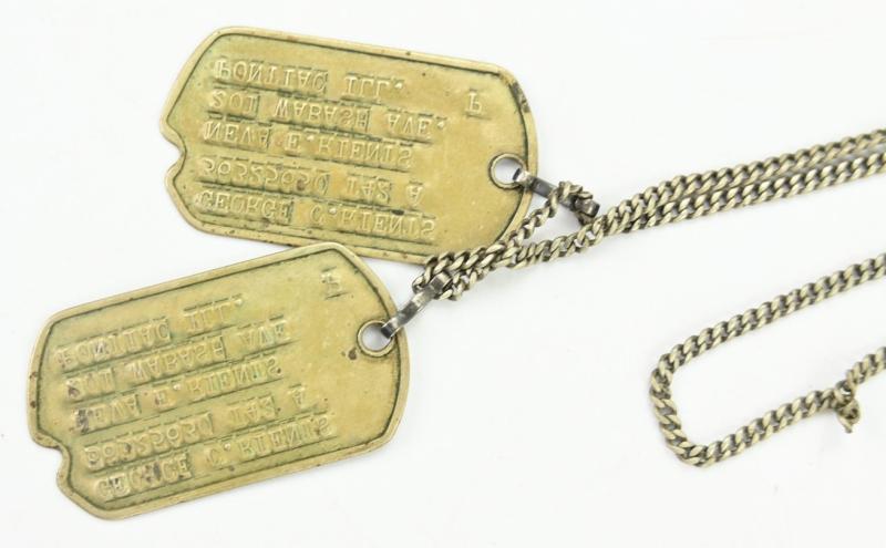 US WW2 28th Infantry Division 'Keystone' Dog-tag Set