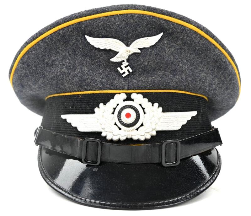 German LW EM/NCO Visor Cap 'Flgz.Schule Kiliansdorf'