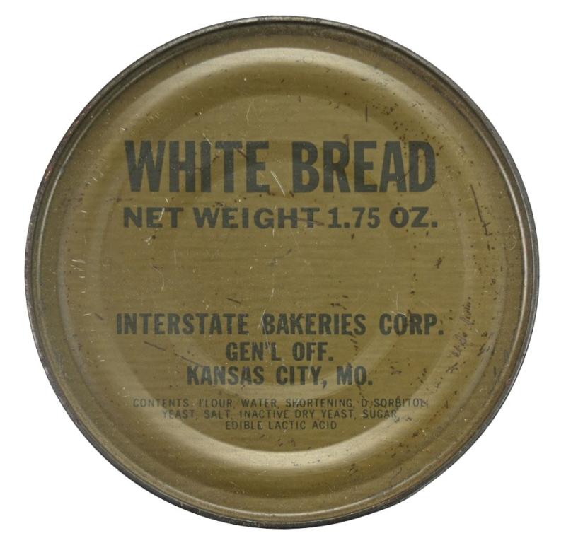 US WW2 White Bread Ration Tin Can
