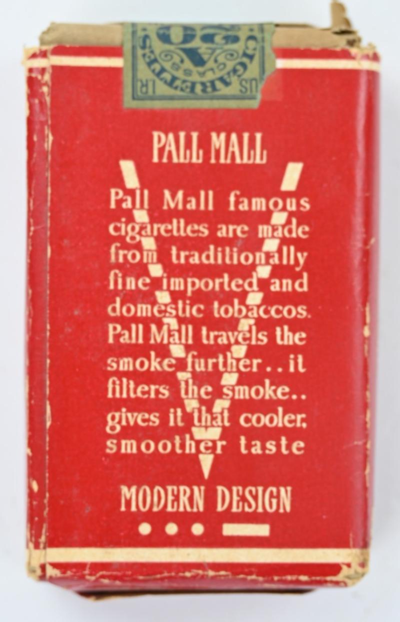 US WW2 Pall Mall Package of Cigarets