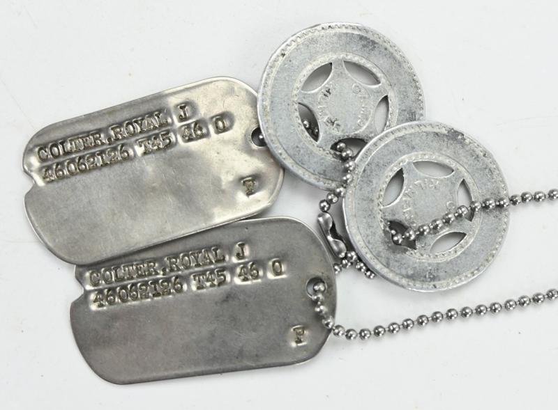 US WW2 508th PIR 82nd Airborne Paratrooper Dog-Tag Set