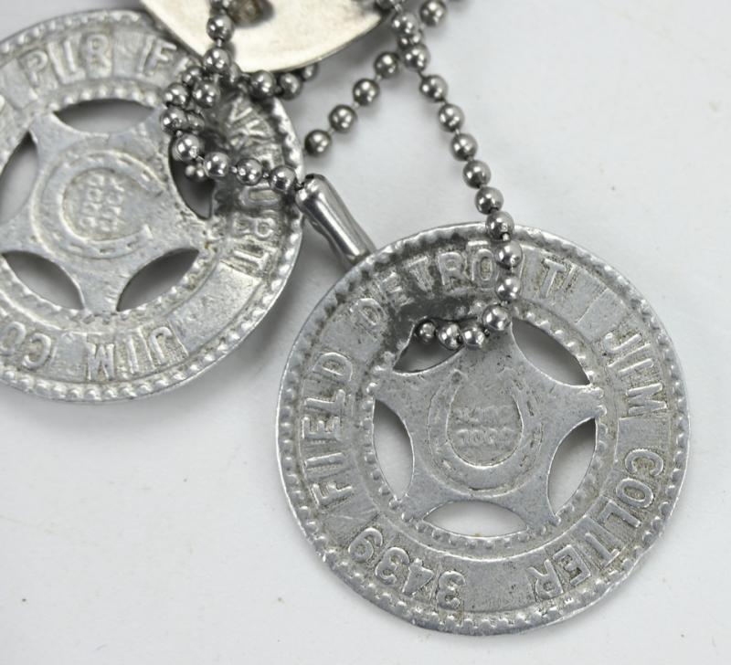 US WW2 508th PIR 82nd Airborne Paratrooper Dog-Tag Set