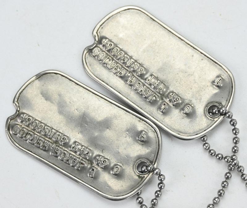 US WW2 508th PIR 82nd Airborne Paratrooper Dog-Tag Set
