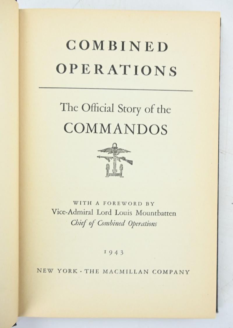 US WW2 Combined Operations Commando Book 1943