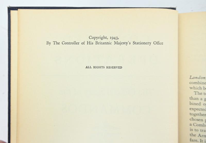 US WW2 Combined Operations Commando Book 1943