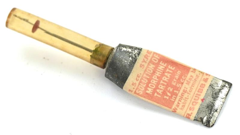 US WW2 Empty Medical Morphine Tartrate Tube