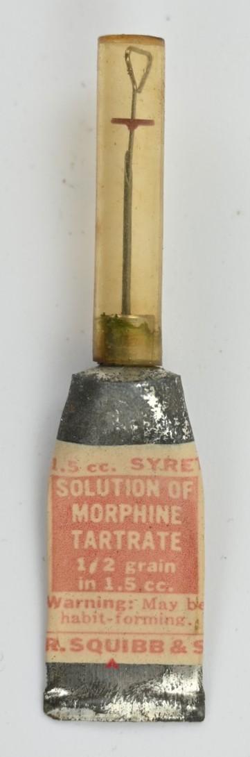 US WW2 Empty Medical Morphine Tartrate Tube