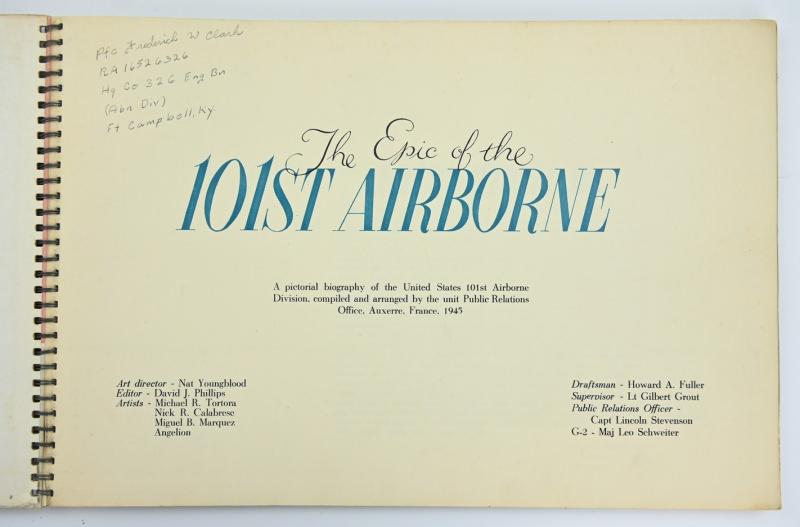 US WW2 101st Airborne Division/ 506th Parachute Infantry Regiment Scrapbook 'Epic'.