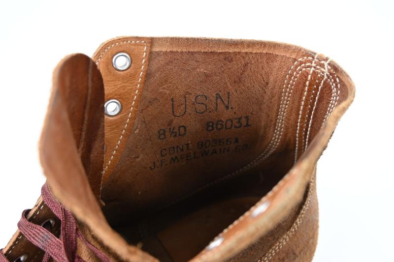 USN WW2 Service Boots 'Rough-Outs'