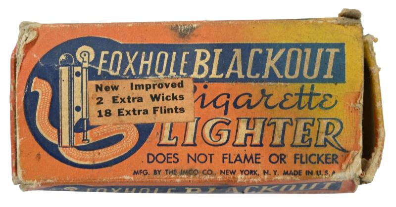 US WW2 Foxhole Black-Out Cigaret Lighter in box