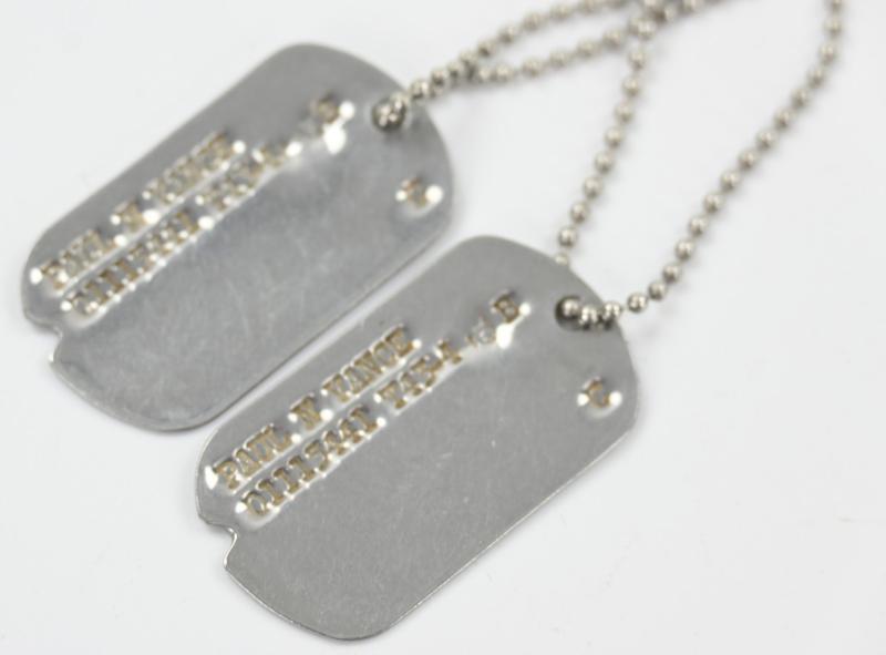 US WW2 Dog-Tag set 'Paul N. Vance' 10th Mountain Division