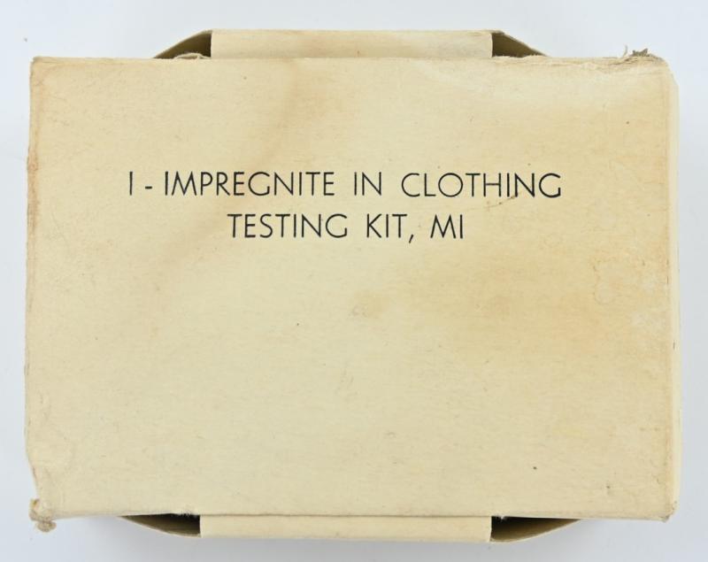US WW2 Impregnite in Clothing Testing Kit Chemical Warfare