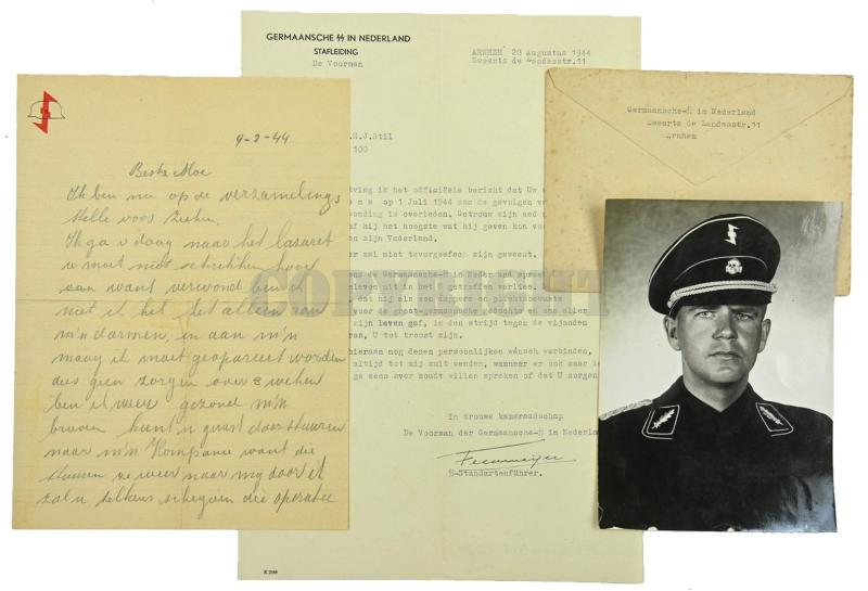 Dutch Waffen-SS KIA Letter 'Laurens Still' with extra