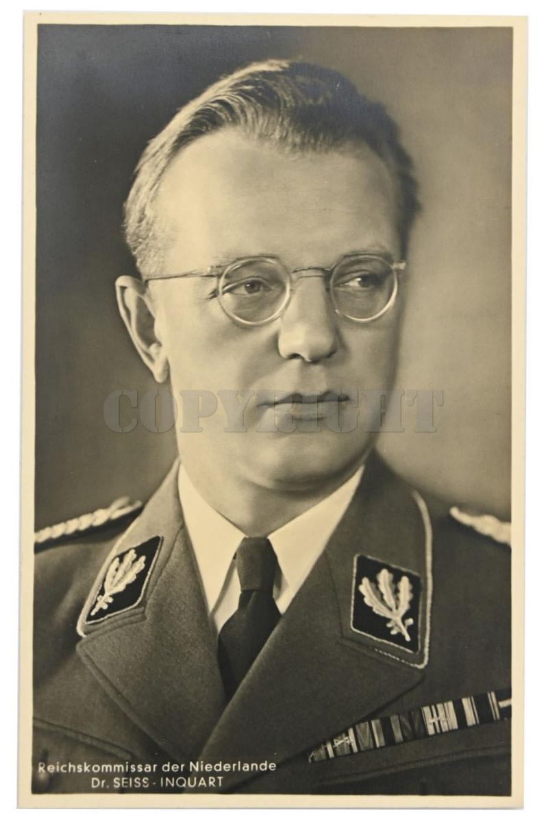 German Postcard of Reichskommisar der Niederlande Dr. Seyss-Inquart