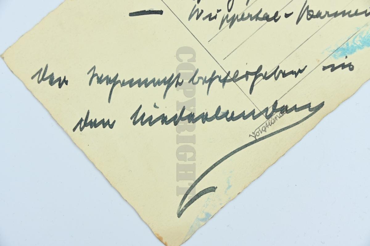 German LW Signed Postcard of Friedrich Christiansen, Wehrmachtsbefehlshaber in den Niederlanden