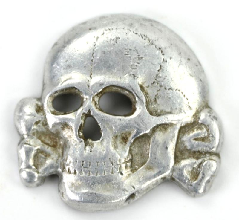German Waffen-SS Visor Cap Skull RZM 499/41