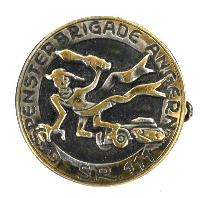 German WH 11th Panzer Division Cap badge