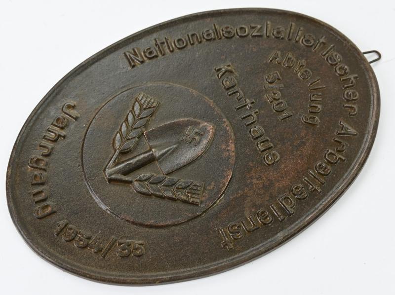 German RAD Wall Plaque Abt. 5/201 Karthaus