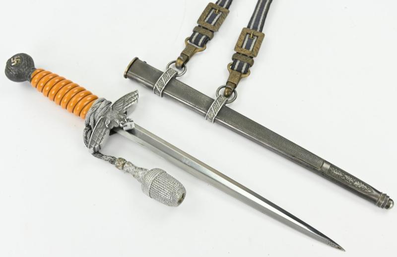 German LW Dagger and Hanger Gold plated