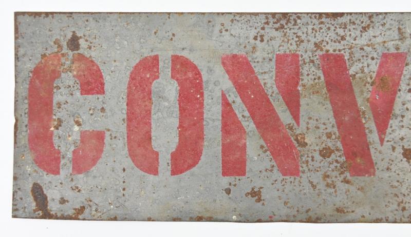 US WW2 Road Sign 'Convoy' Normandy