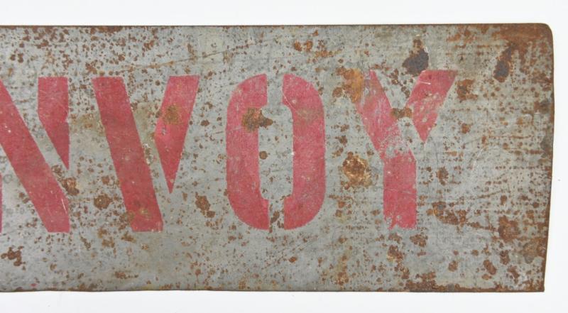 US WW2 Road Sign 'Convoy' Normandy