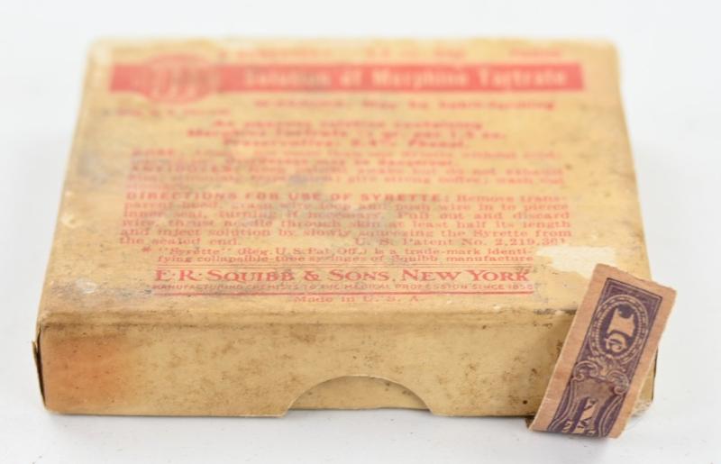 US WW2 Empty Medical Morphine Tartrate Box