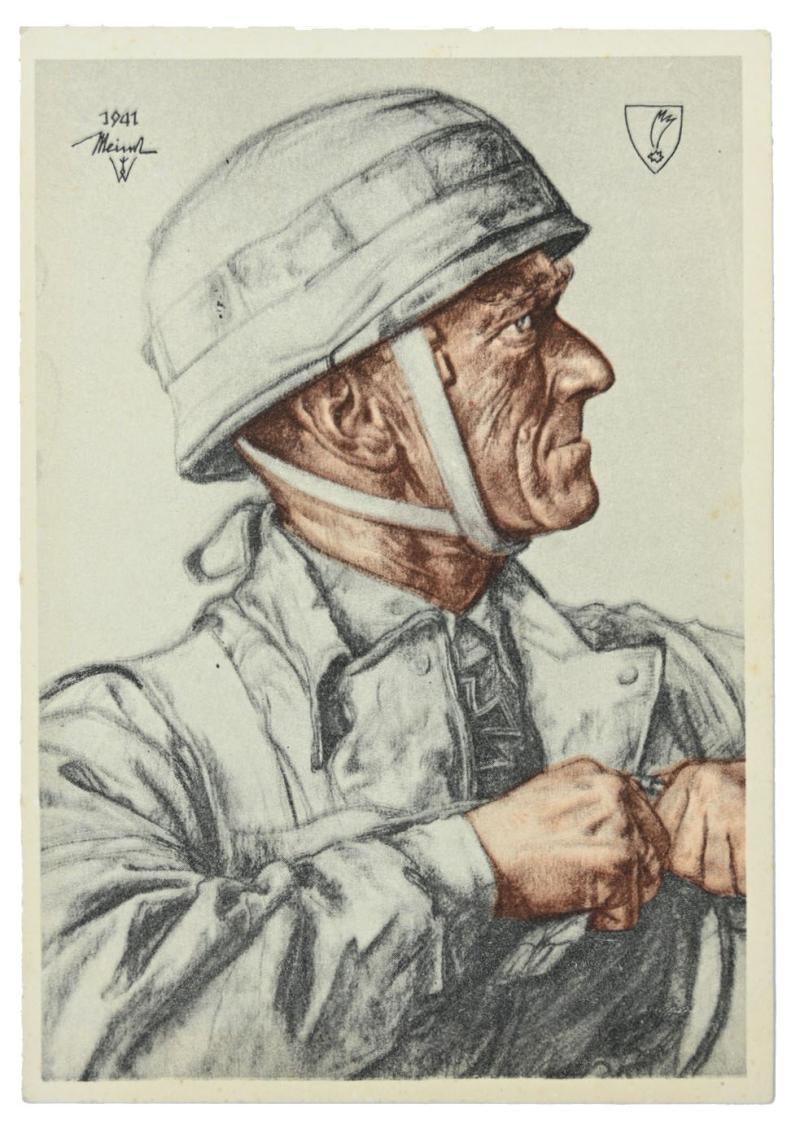 German Postcard of Generalmajor Meindl