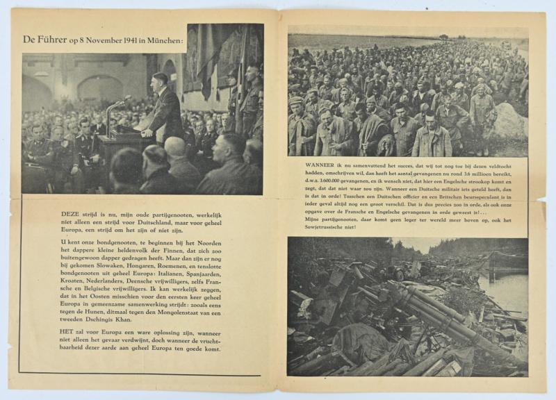 Dutch Waffen-SS Recruitment Flyer 'Legion Niederlande'