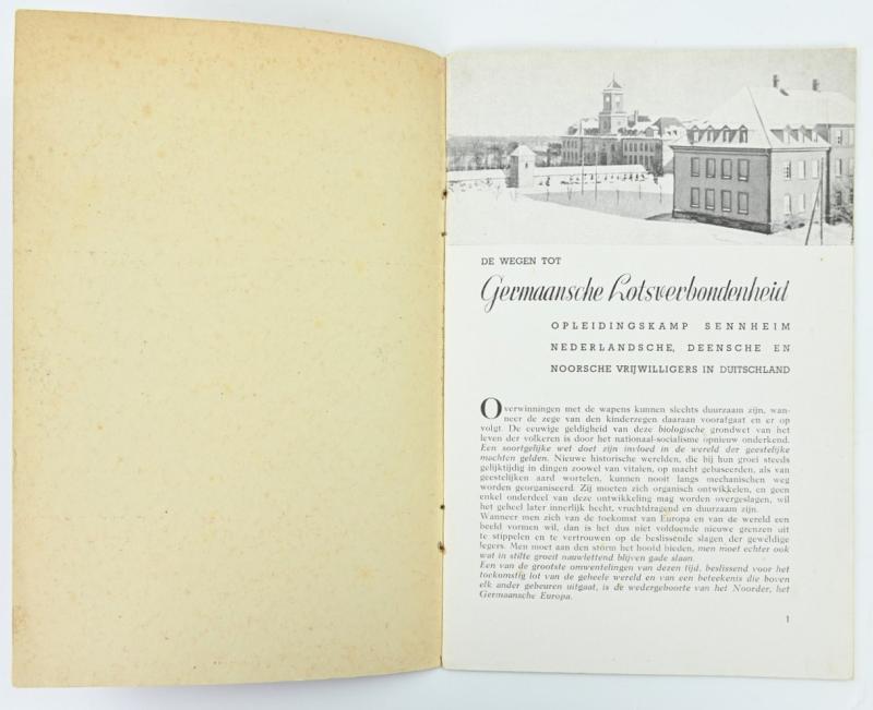 Dutch SS Recuitment booklet 'De Weg tot Germaansche Lotsverbondenheid Opleidingskamp Sennheim'