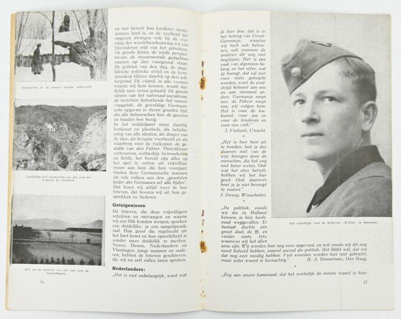 Dutch SS Recuitment booklet 'De Weg tot Germaansche Lotsverbondenheid Opleidingskamp Sennheim'