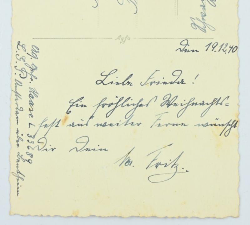 German Christmas Card 1940 Holland