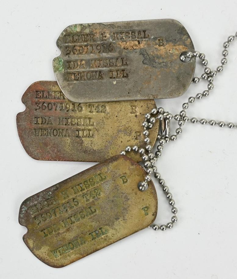 US WW2 Dog-Tag set 'Elmer Harold 'Andy' Missal'