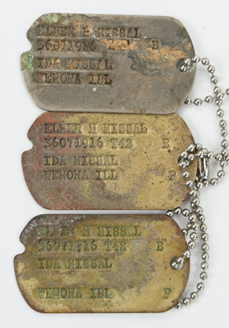 US WW2 Dog-Tag set 'Elmer Harold 'Andy' Missal'