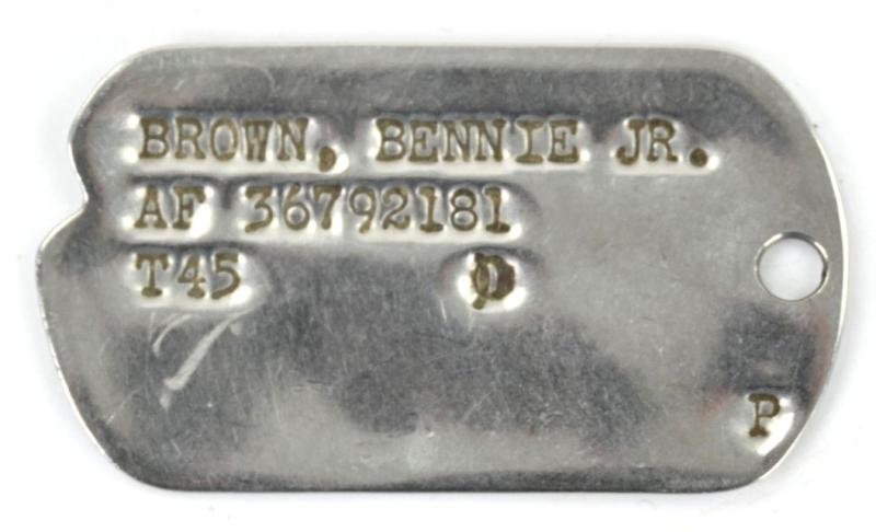 US WW2 Dog-Tag 'Bennie Brown Jr.'