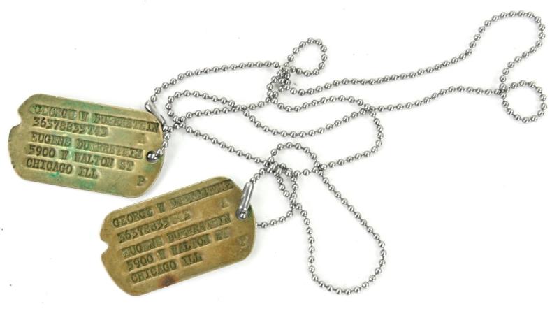 US WW2 Dog-tag set of ''George W. Duerrstein''