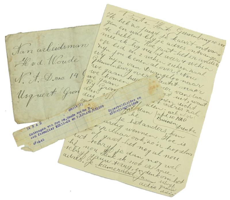 Dutch NAD Fieldpost Letter in Envelop