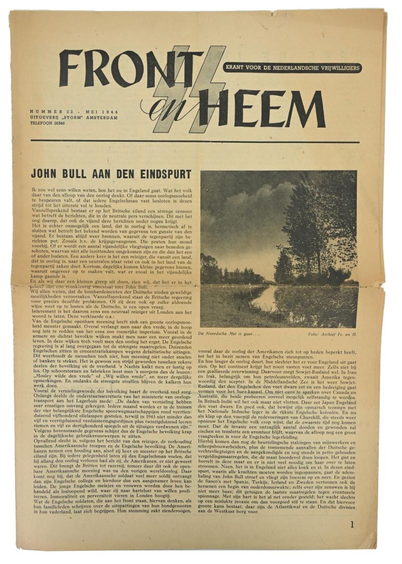 Dutch SS Newspaper 'Front en Heem'