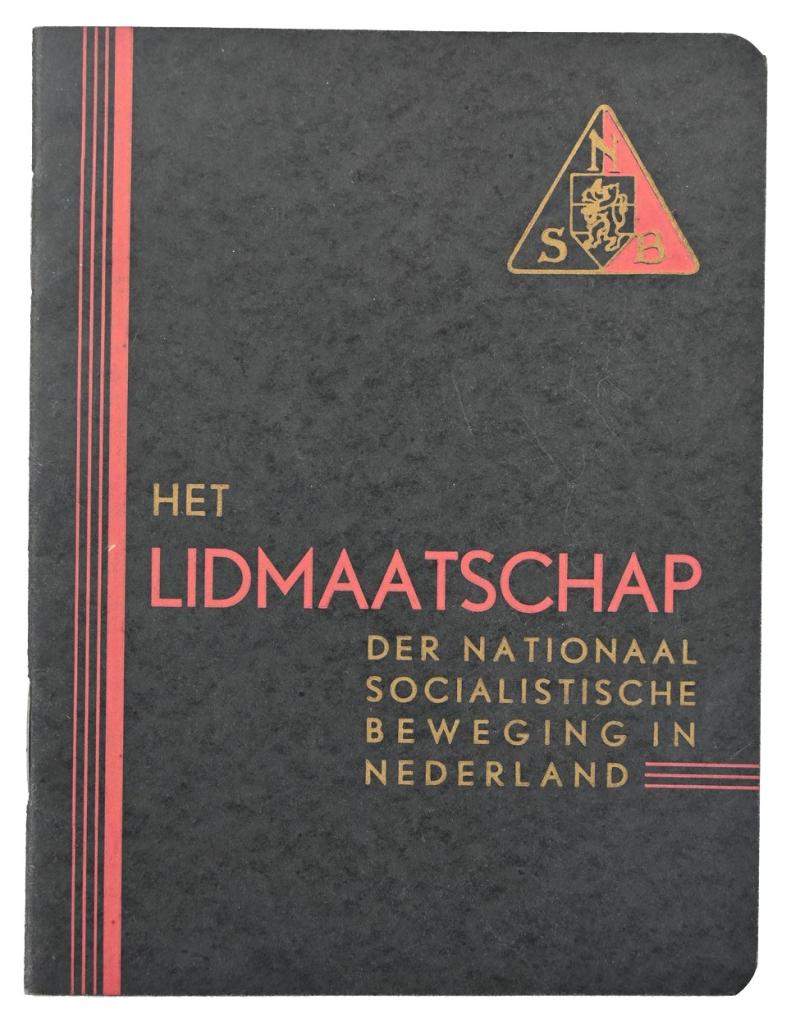 Dutch NSB Member Booklet