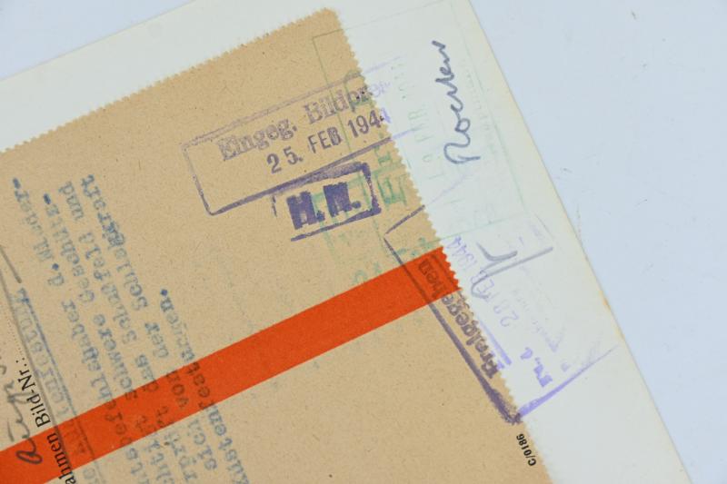 German Press Photo 'Friedrich Christiansen Inspecting the Westwall at 'De Beer' Holland'