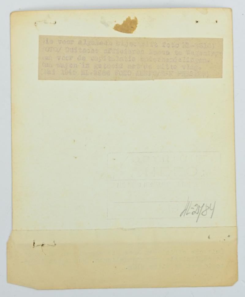 Dutch Press Photo 'Capitulation of the German troops in Holland'