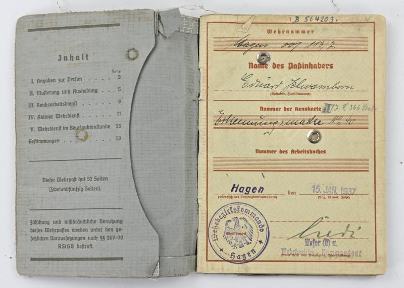 German WH Wehrpass 'Holland May '40'