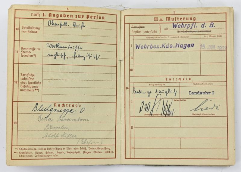 German WH Wehrpass 'Holland May '40'