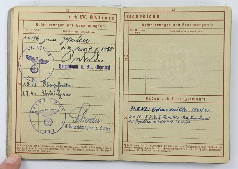 German WH Wehrpass 'Holland May '40'