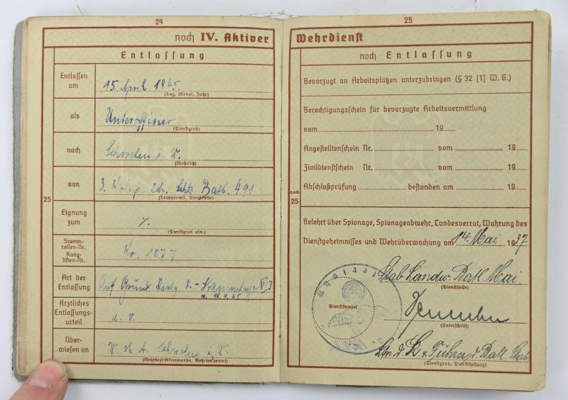 German WH Wehrpass 'Holland May '40'