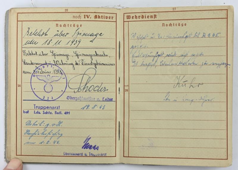 German WH Wehrpass 'Holland May '40'