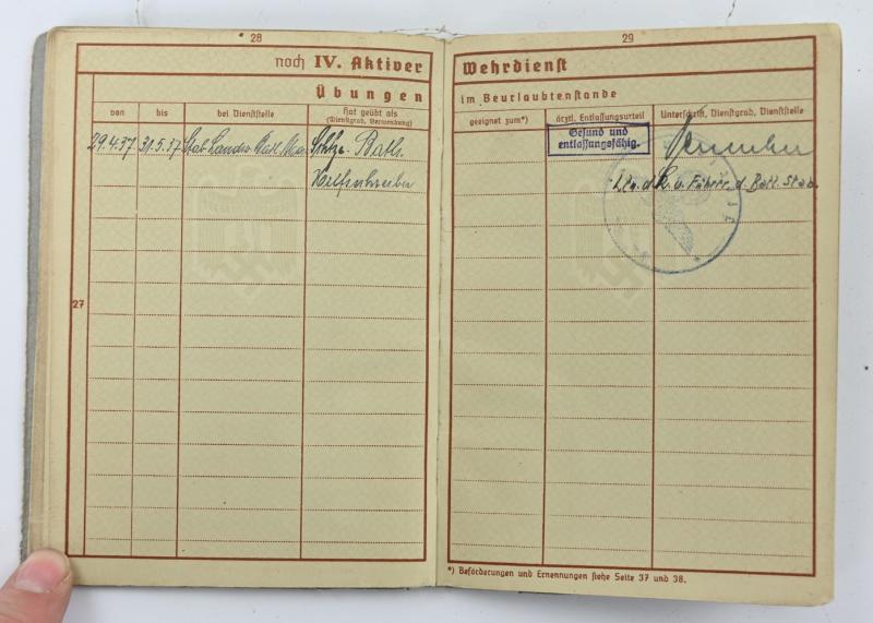 German WH Wehrpass 'Holland May '40'