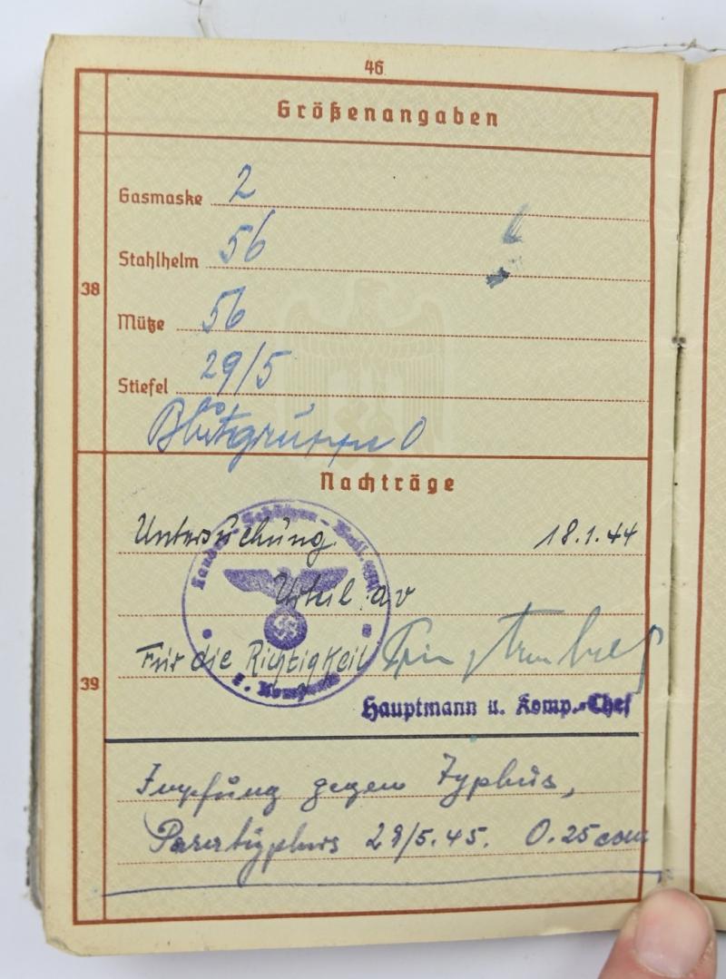 German WH Wehrpass 'Holland May '40'