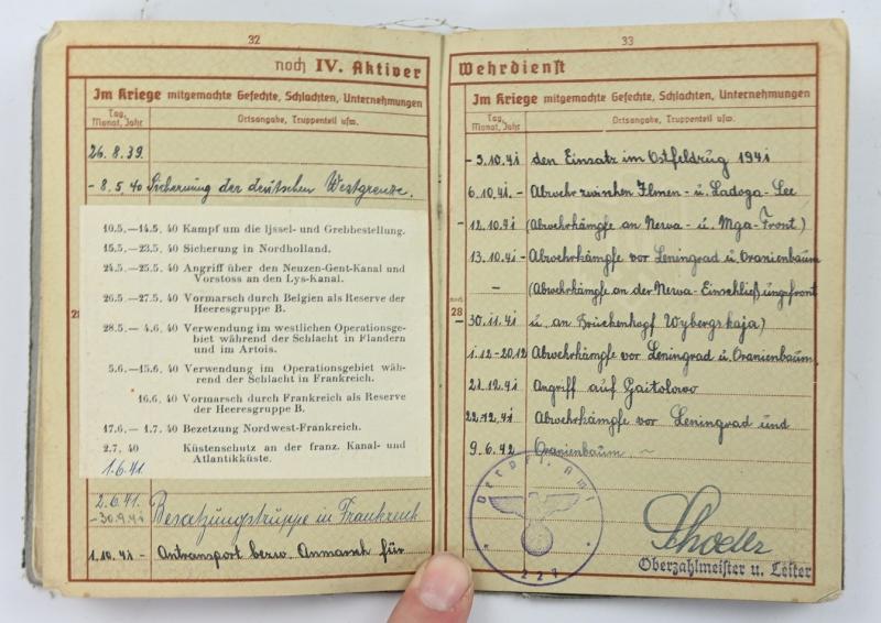 German WH Wehrpass 'Holland May '40'